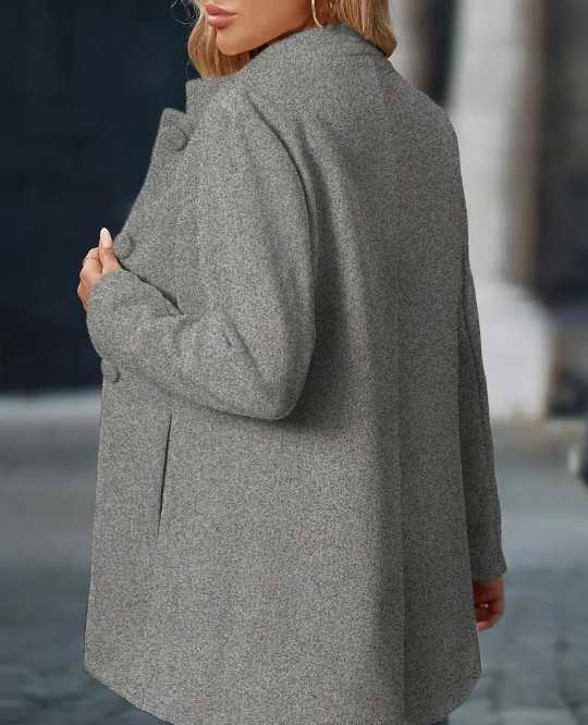 Claire | Elegante cappotto da donna con collo alto