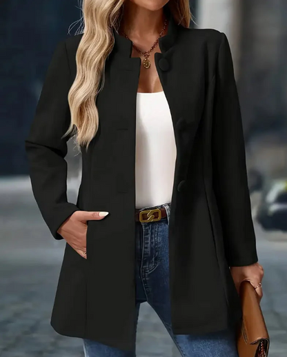 Claire | Elegante cappotto da donna con collo alto